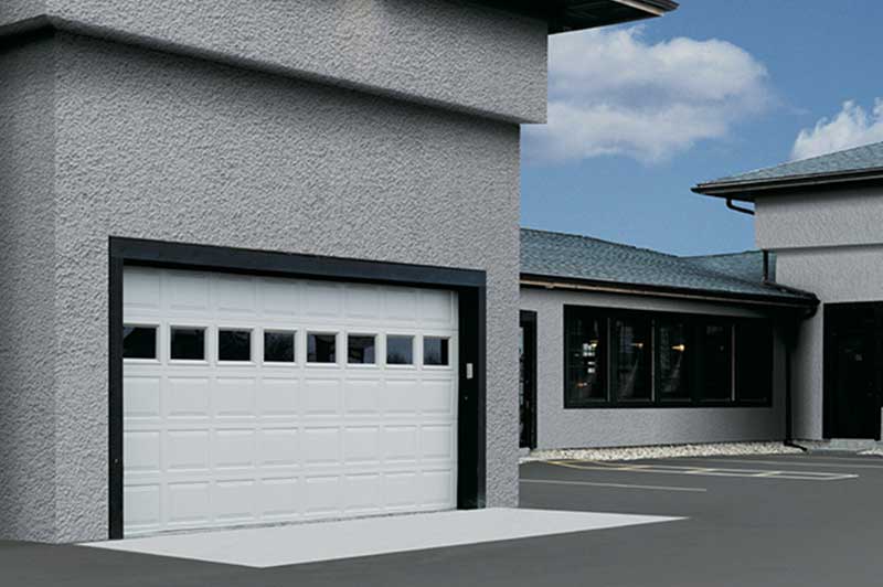 White garage door