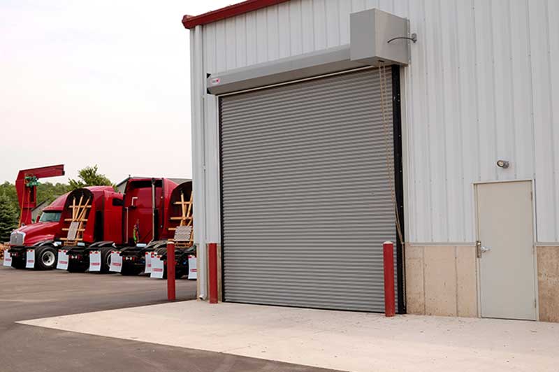 Large overhead door for trucks