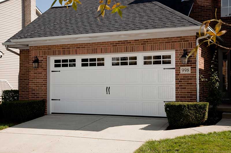 White garage door