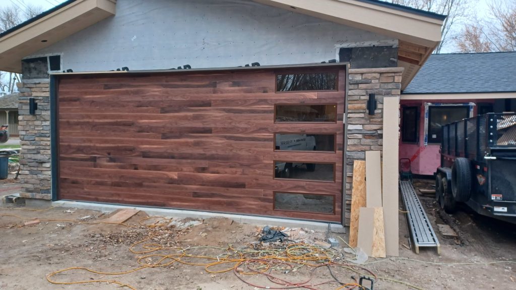 Garage door after repair